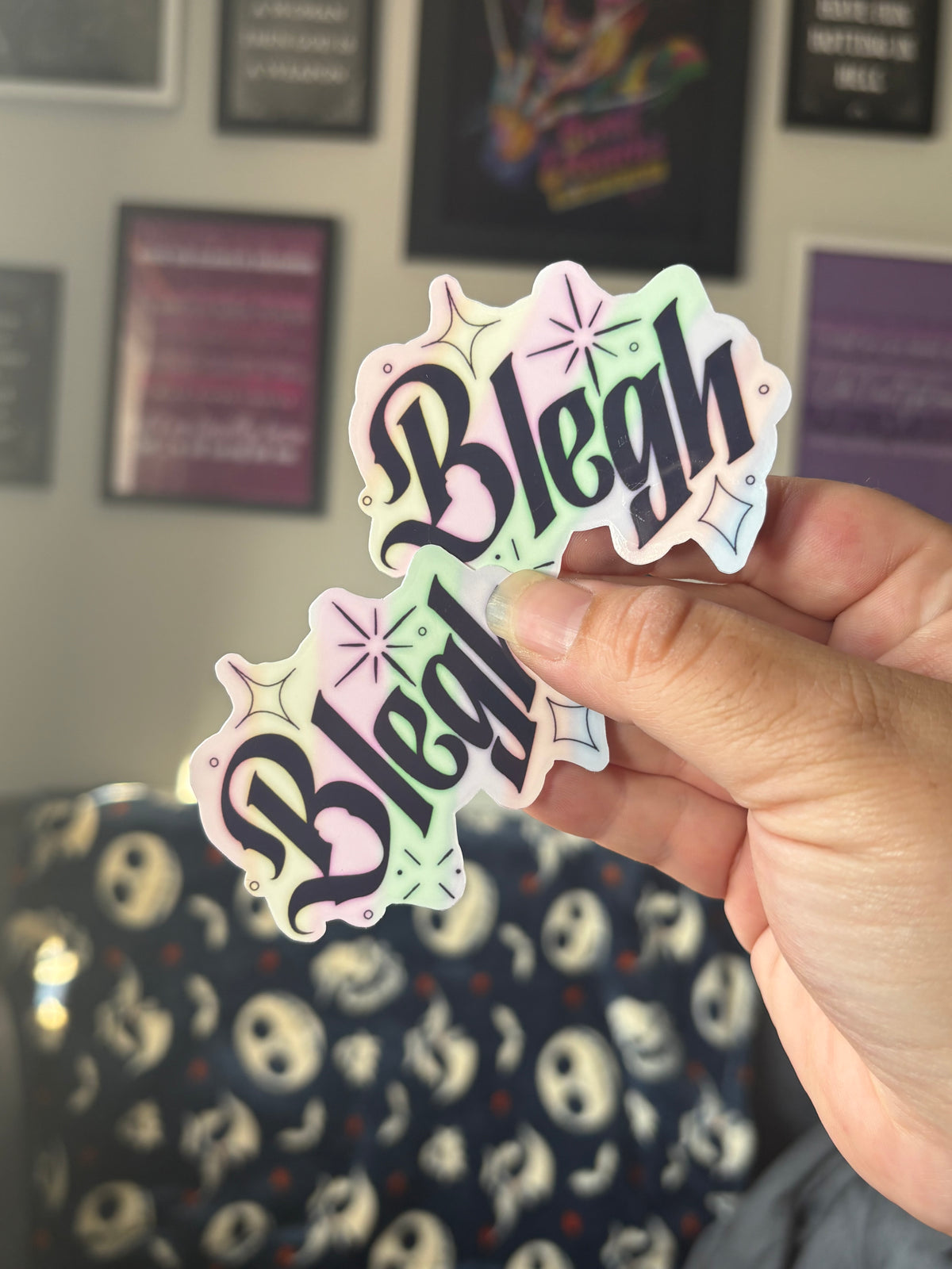 Blegh! Transparent Vinyl Sticker