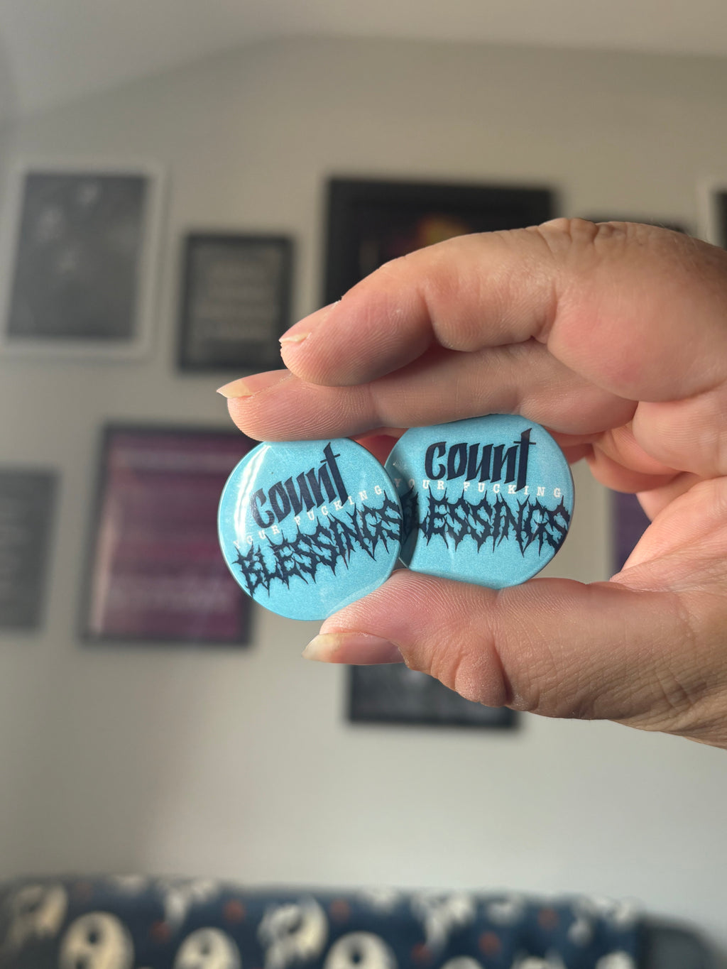 Count Your F***ing Blessings Pin Badge