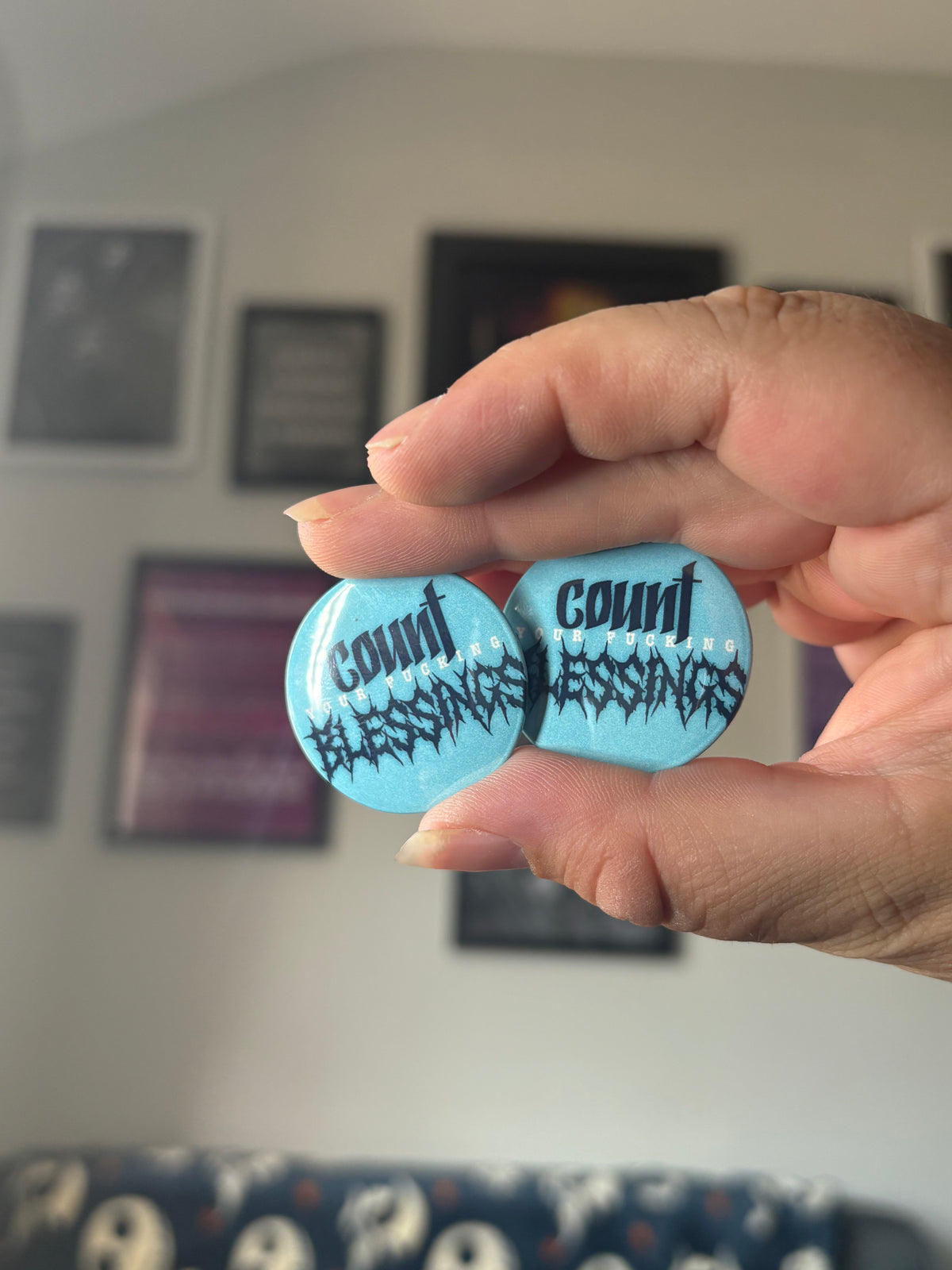Count Your F***ing Blessings Pin Badge