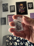Dethrone Tarot Card Pin Badge