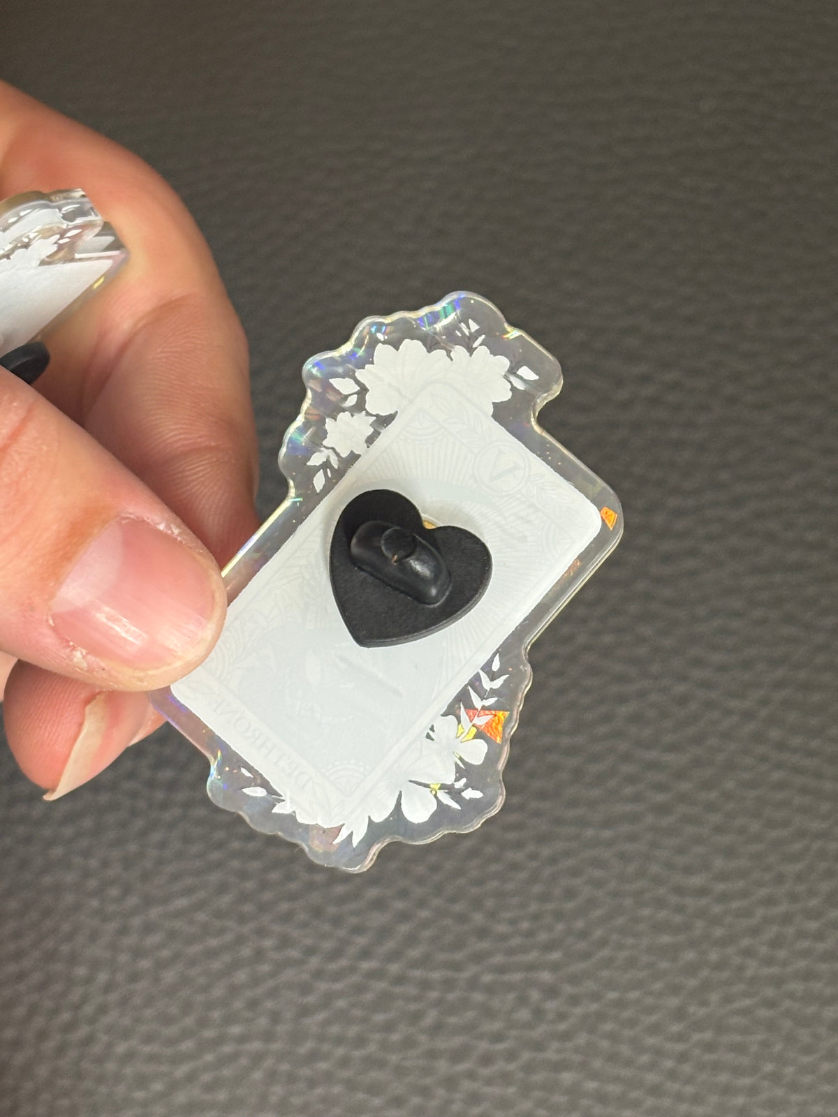 Dethrone Tarot Card Pin Badge