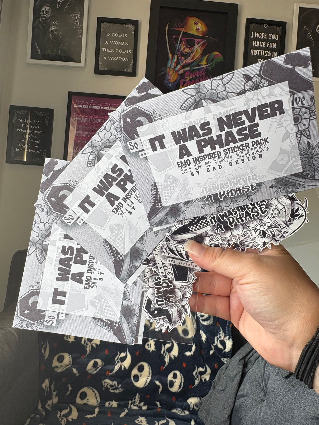 It Was Never A Phase Emo Sticker Pack