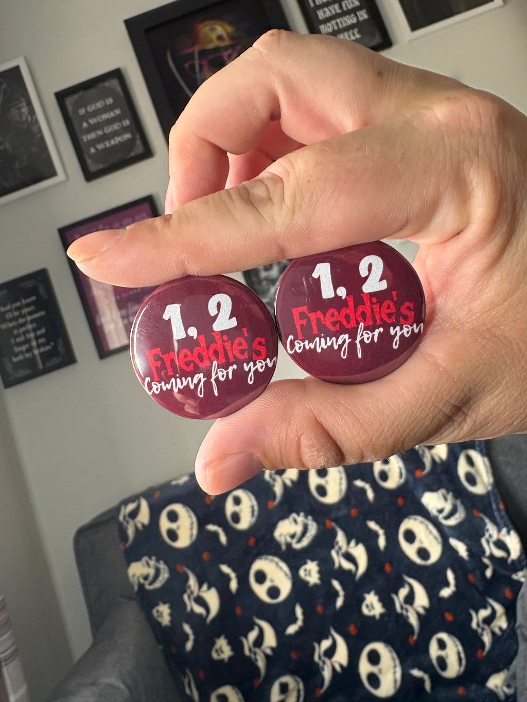 1, 2 Freddie's coming for you Pin Badge