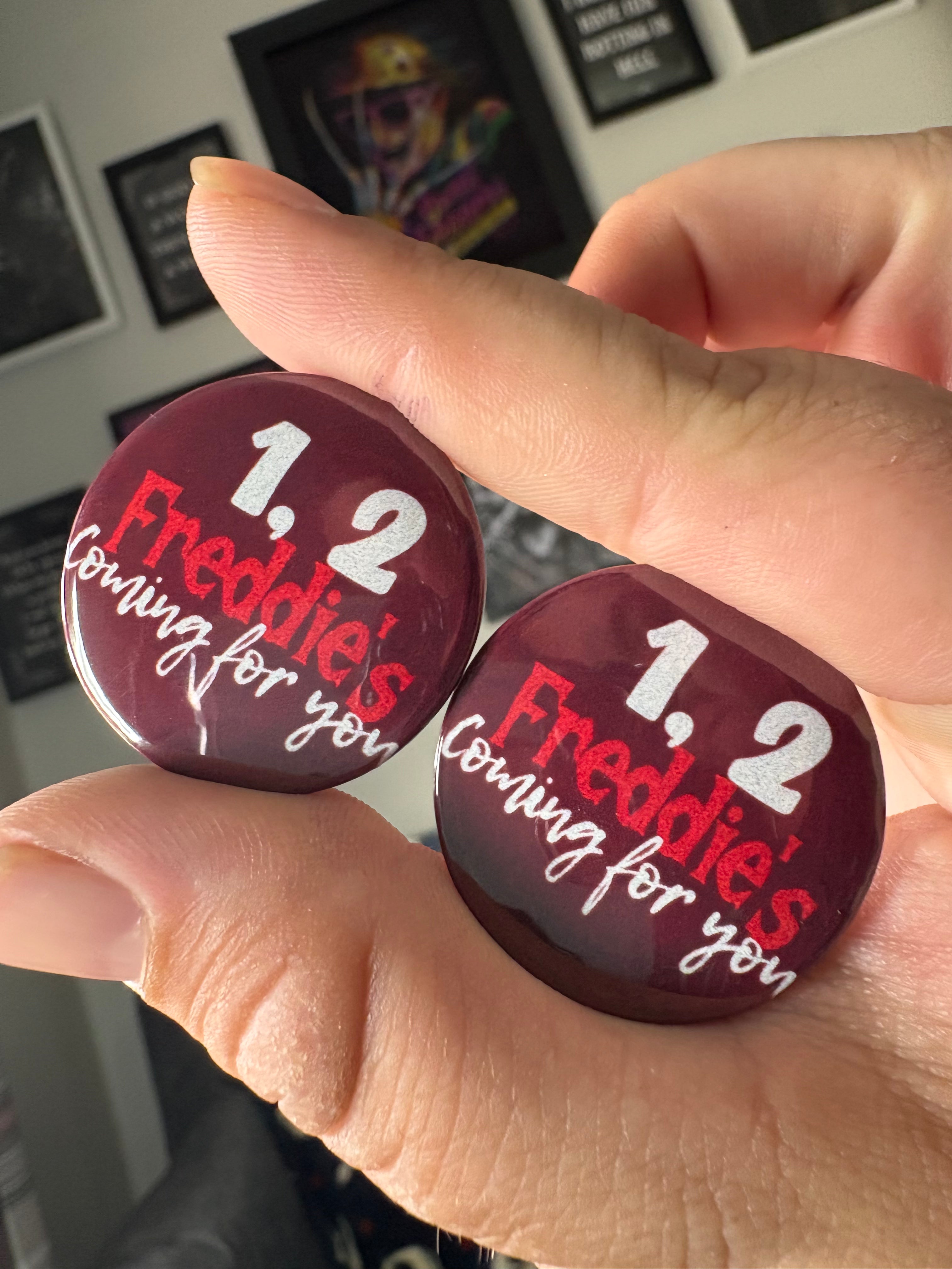1, 2 Freddie's coming for you Pin Badge