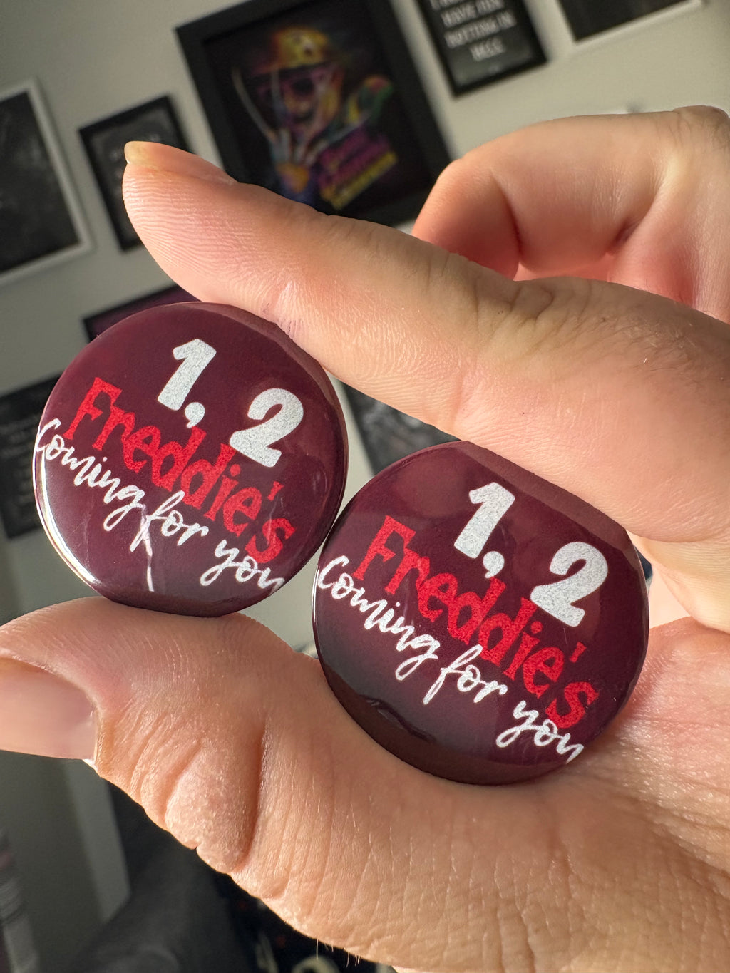 1, 2 Freddie's coming for you Pin Badge