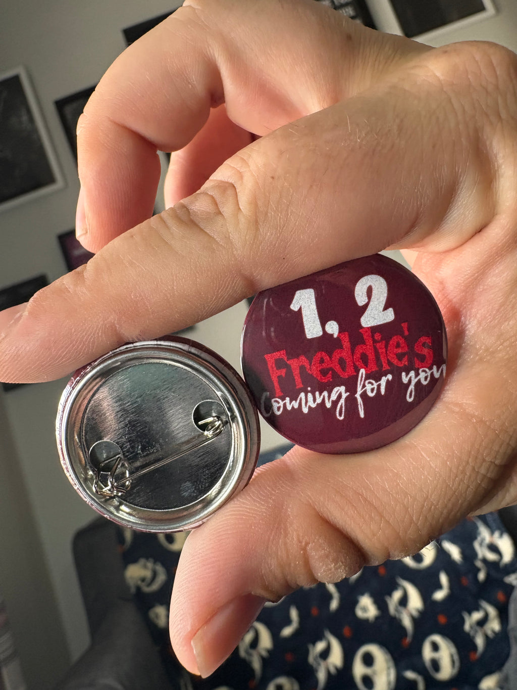 1, 2 Freddie's coming for you Pin Badge