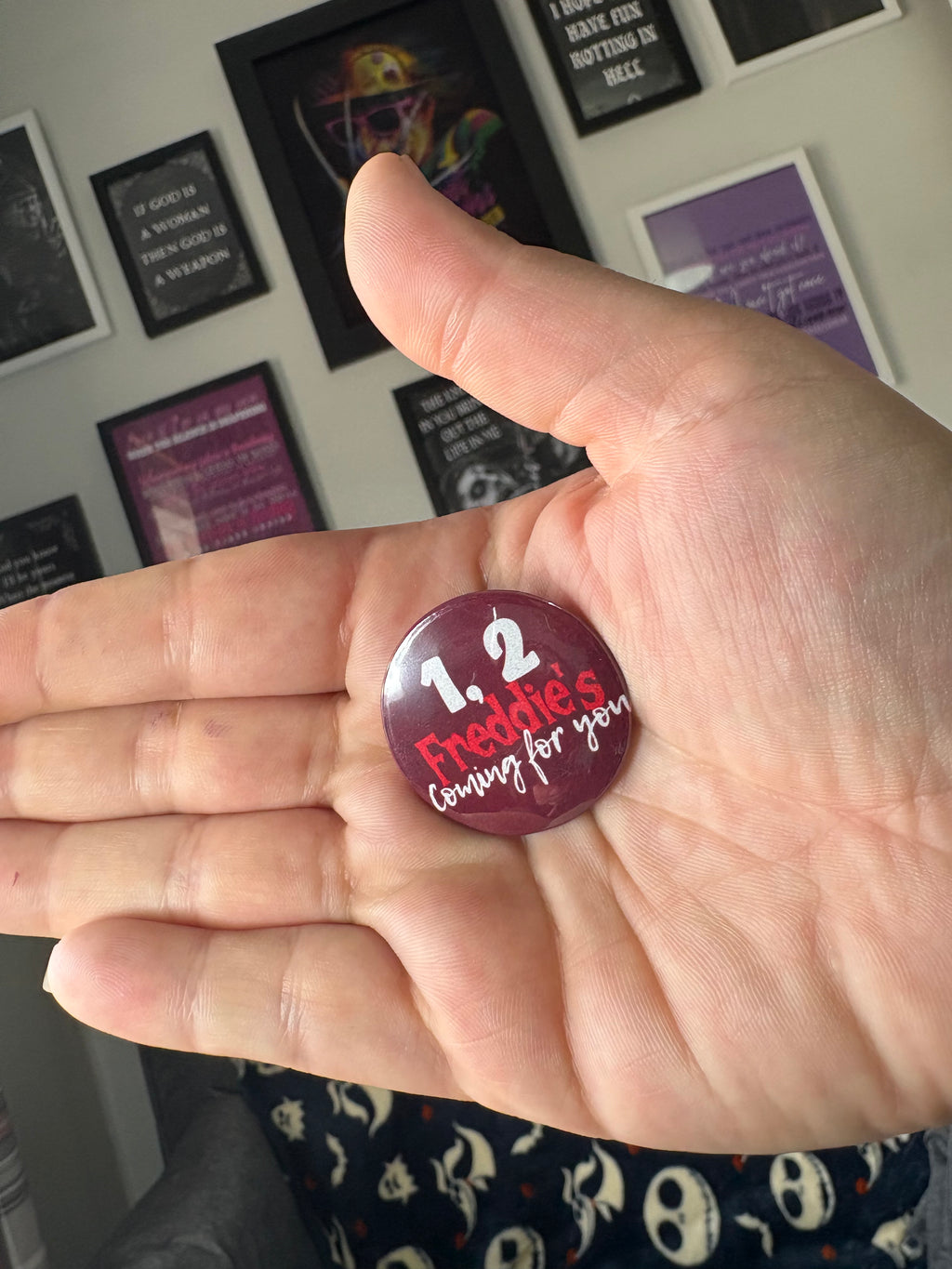 1, 2 Freddie's coming for you Pin Badge