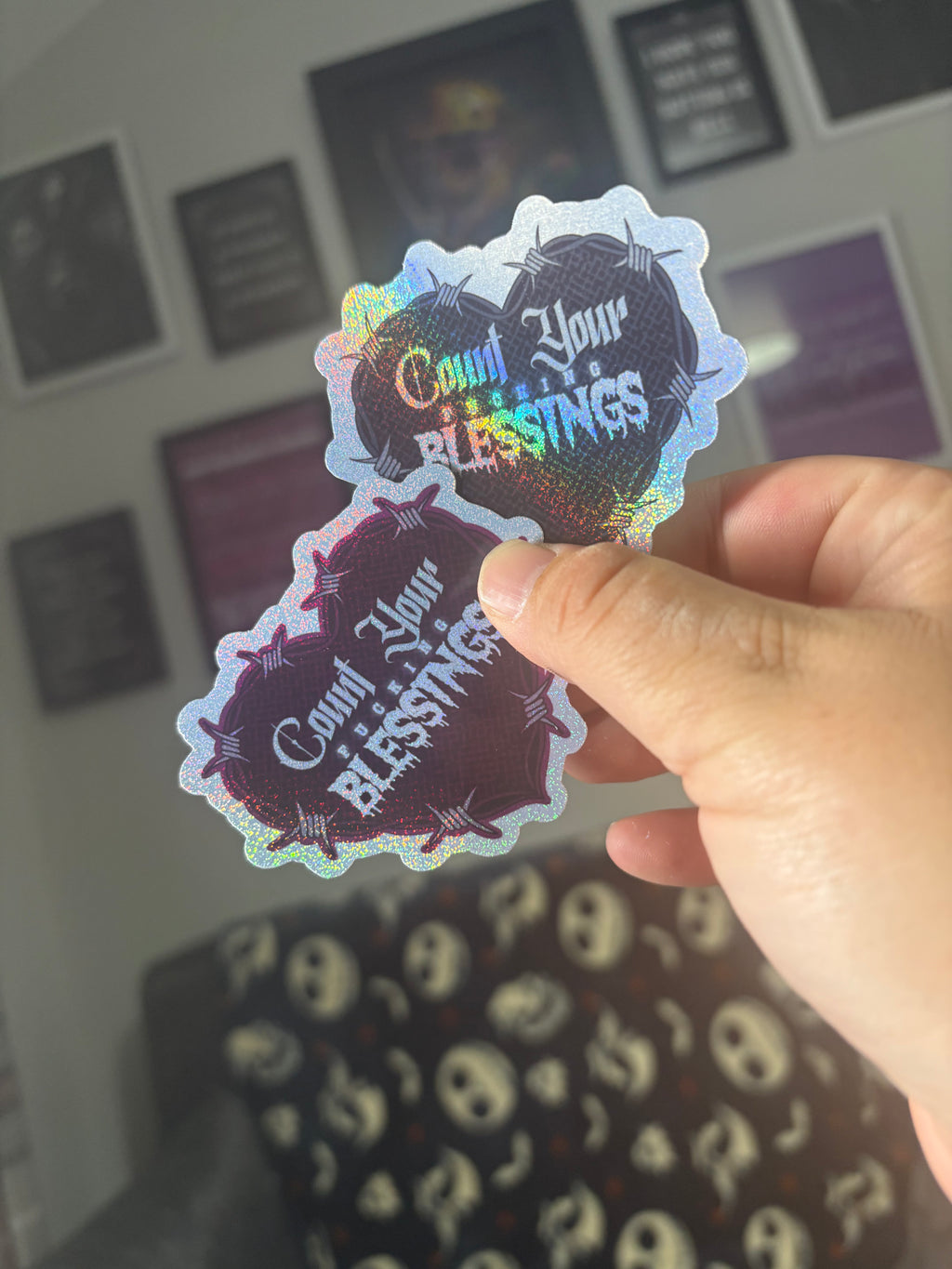 Count Your F***ing Blessings Holographic Vinyl Sticker
