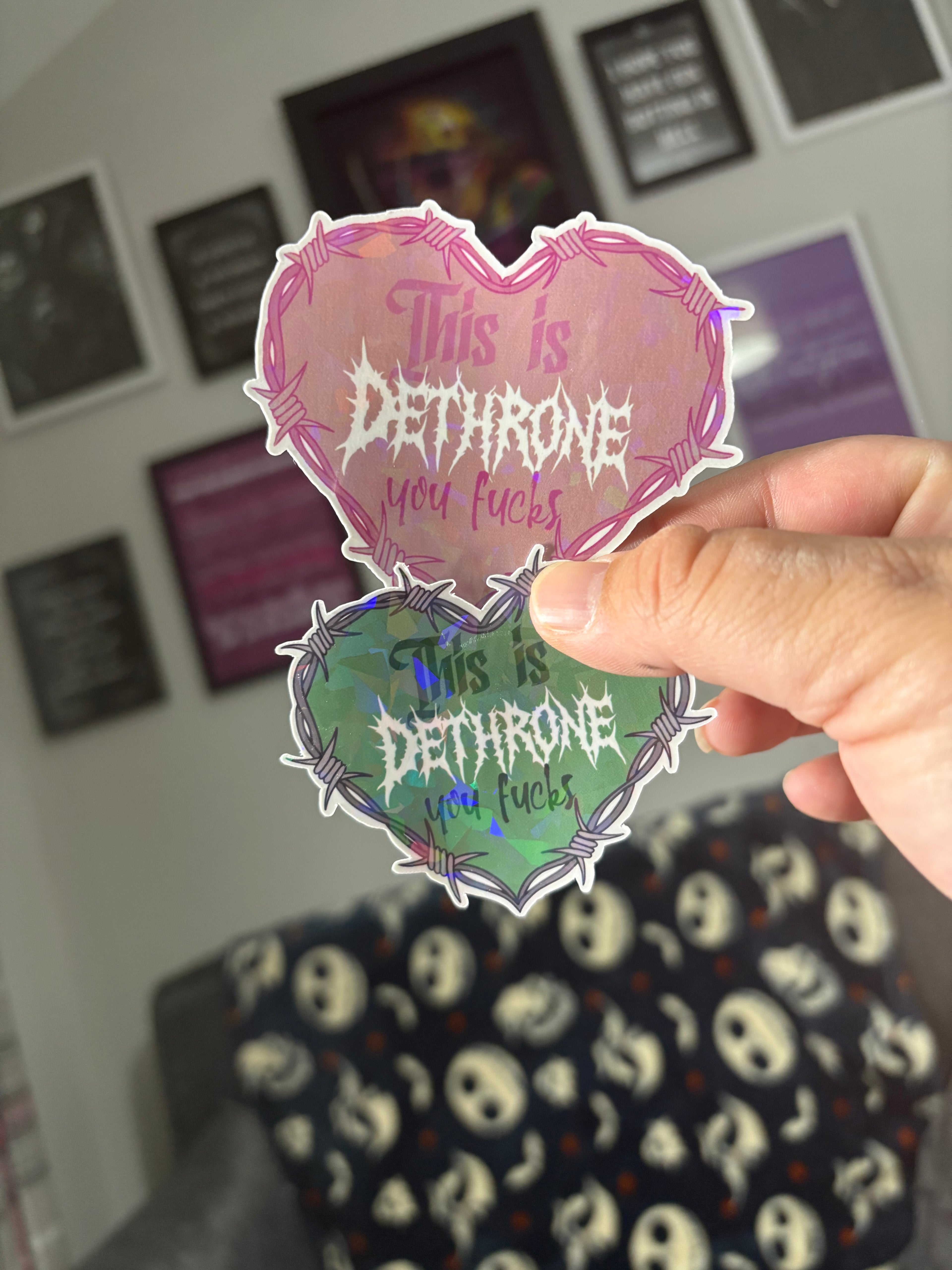 This is Dethrone you F***s Vinyl Sticker