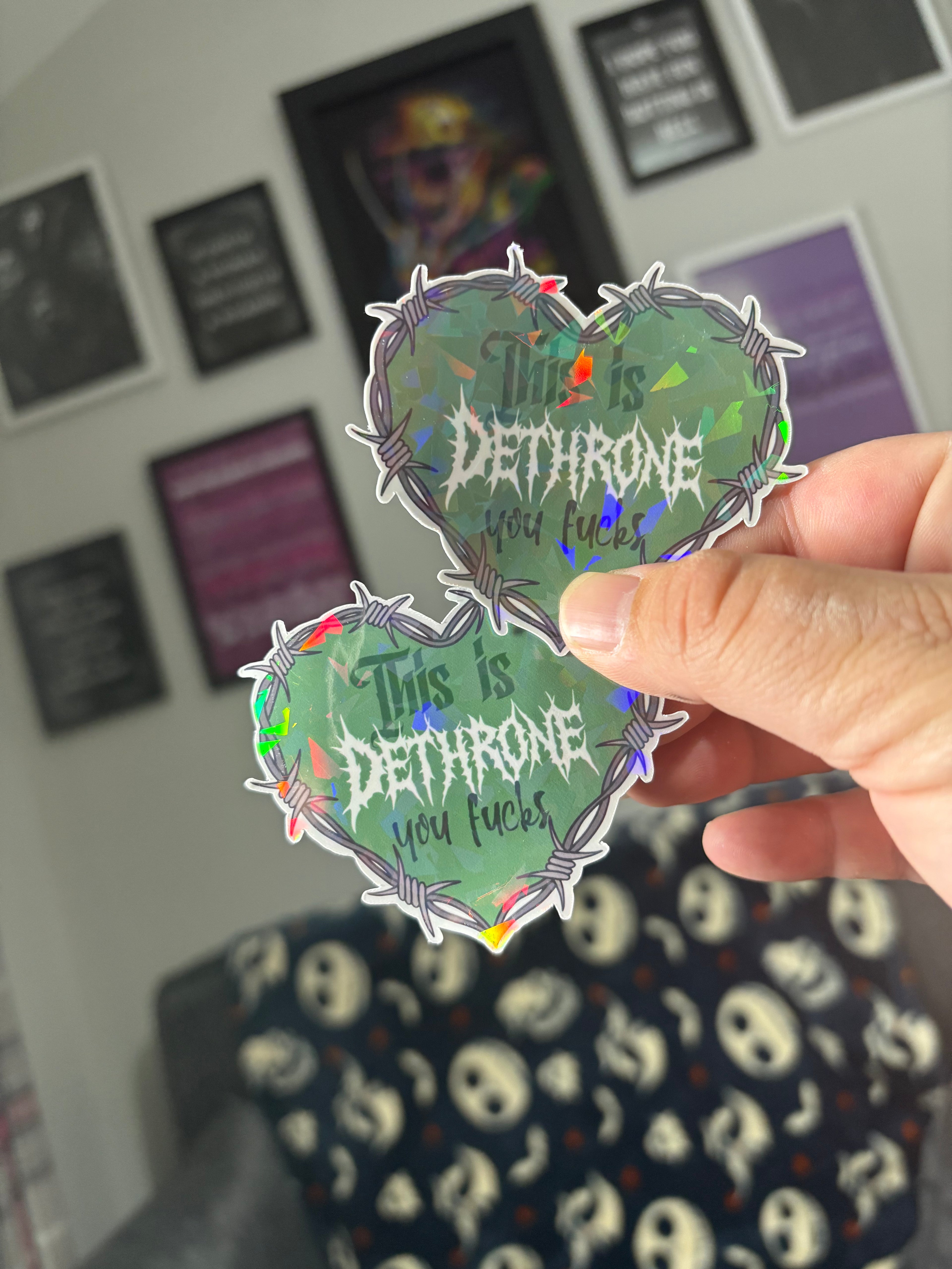 This is Dethrone you F***s Vinyl Sticker