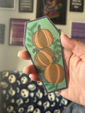 Coffin Shaped Pumpkin Bookmark