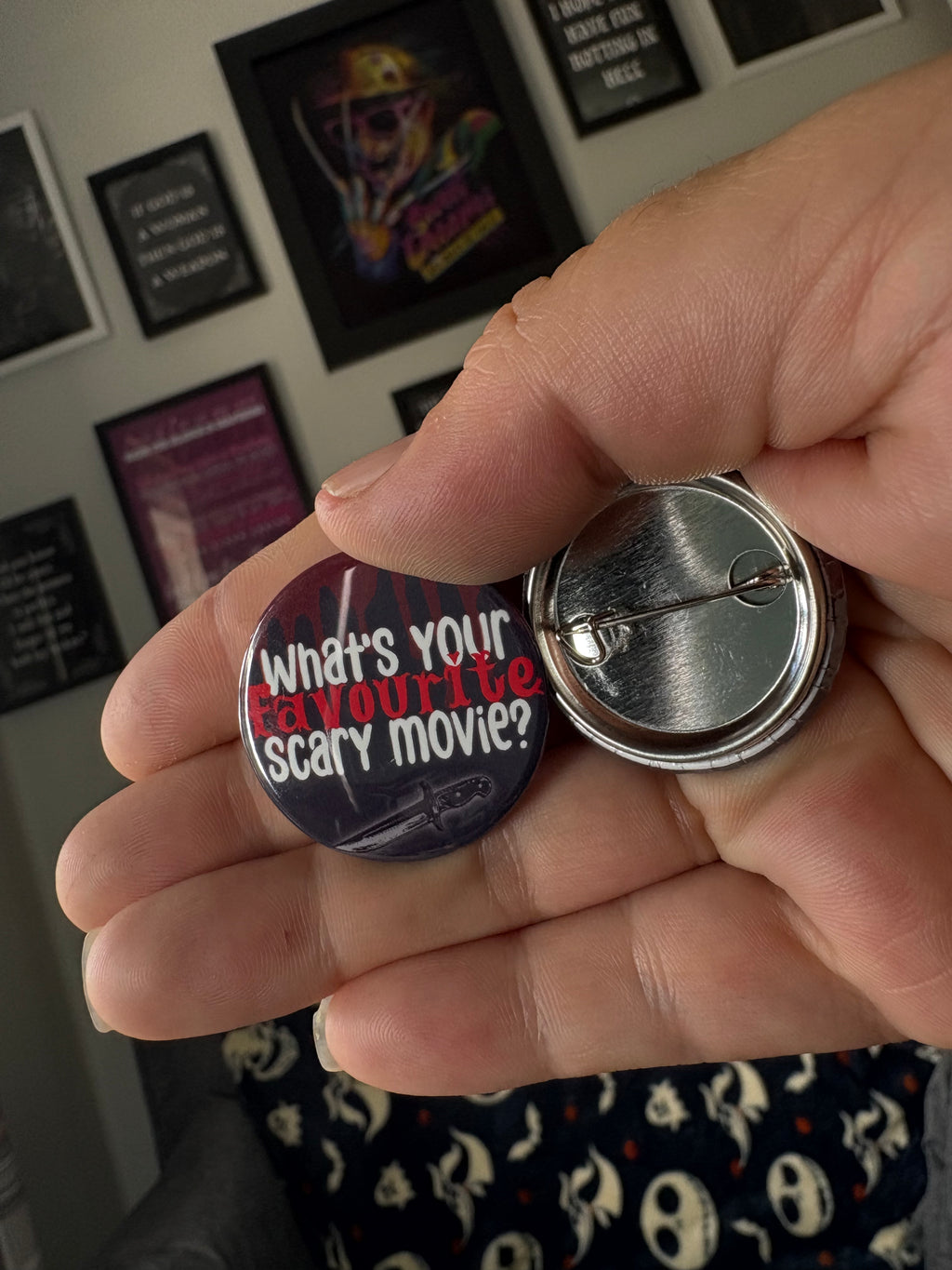 What's your Favourite Scary Movie? Pin Badge