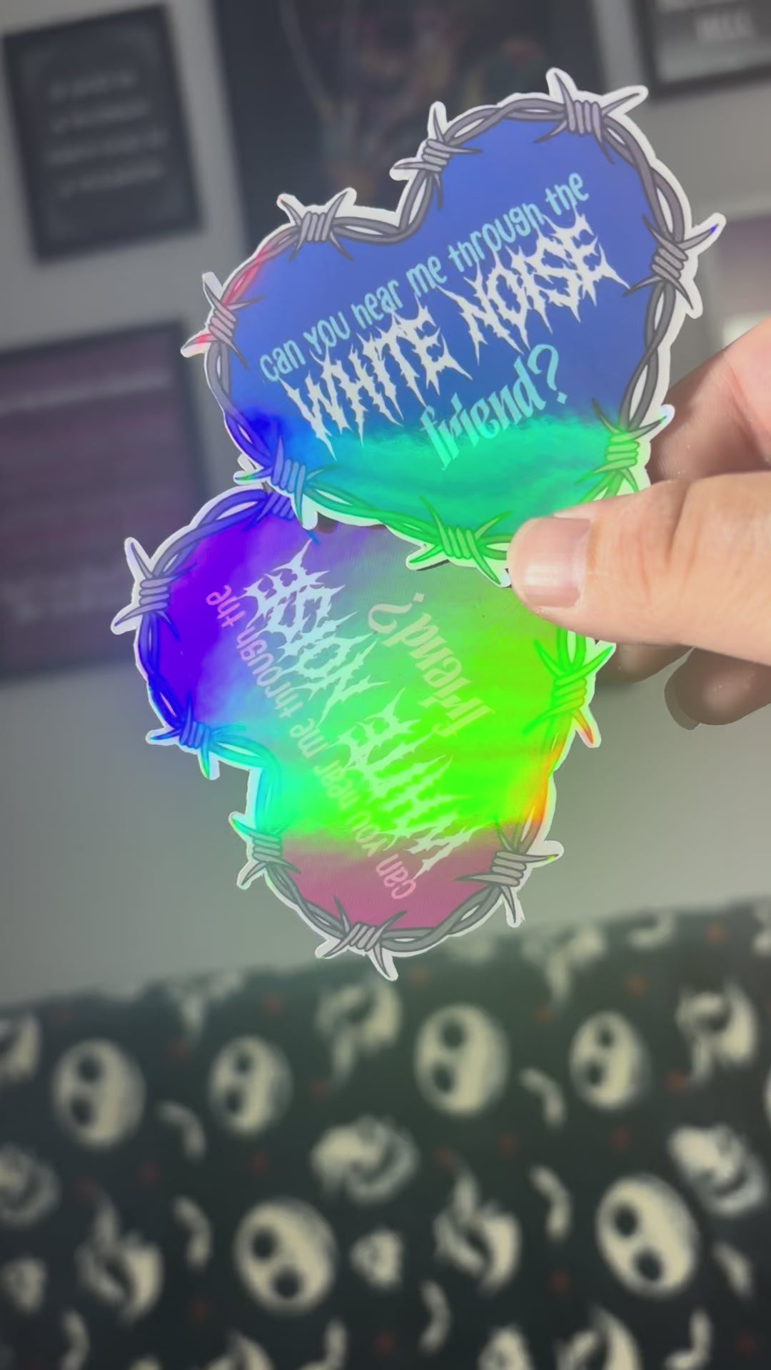 Can you hear me through the White Noise? Vinyl Sticker